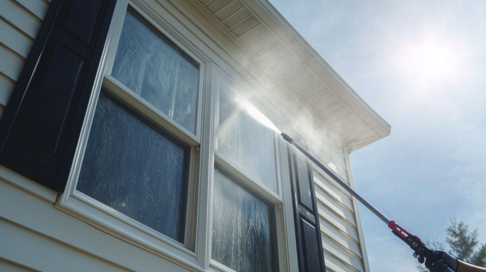 pressure wash window